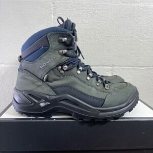 Lowa Renegade GTX GoreTex Mid Green Outdoor Hiking Boots Lace up Men's 9 US